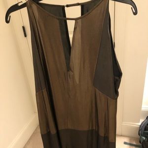 Brown/Black Metallic Mini Dress